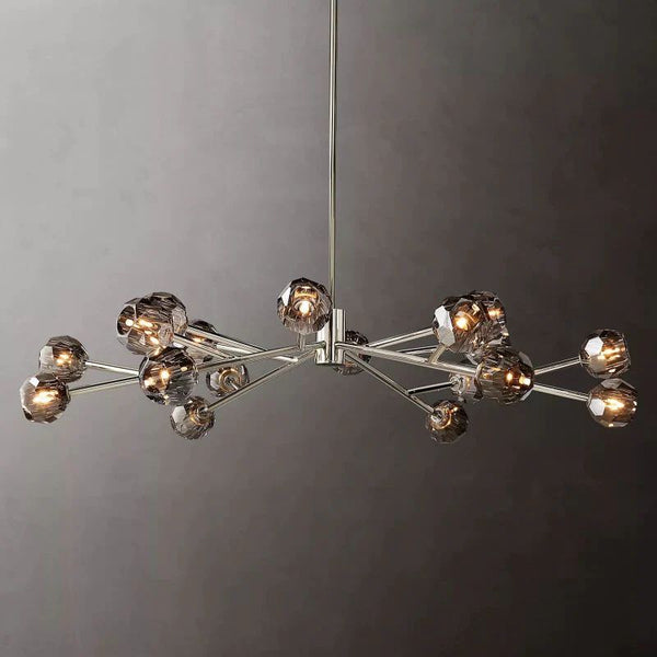 Kristina Glass Round Dining Room Chandelier 60"