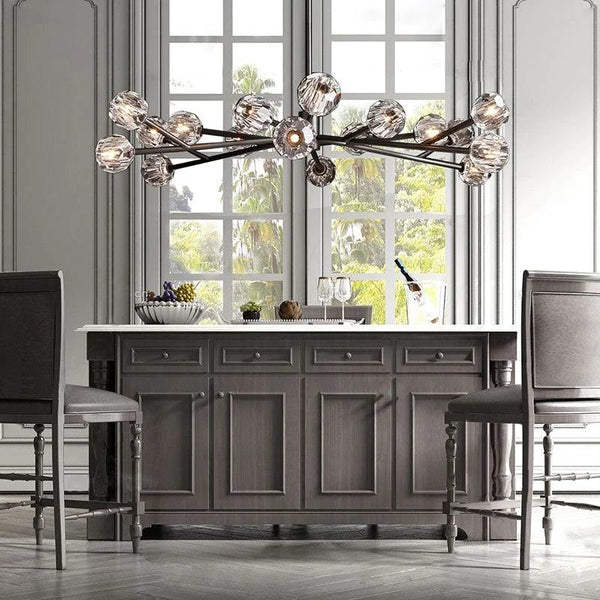 Kristina Glass Round Dining Room Chandelier 60"