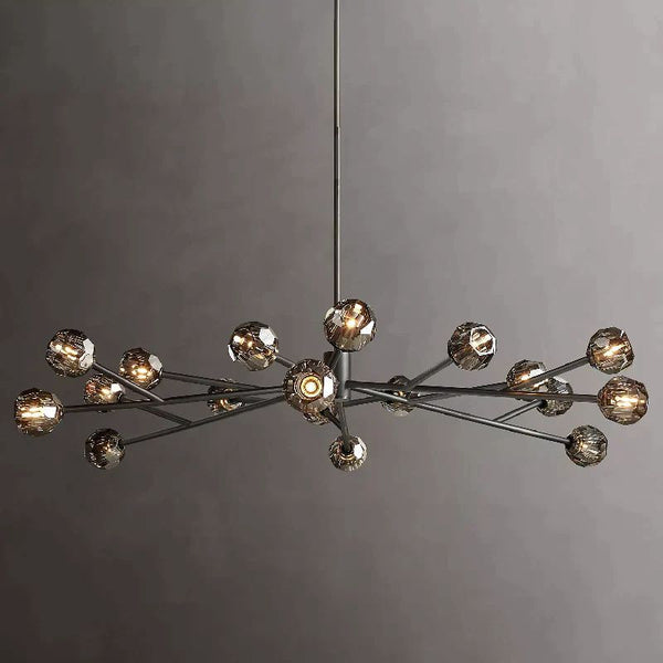 Kristina Glass Round Dining Room Chandelier 72"