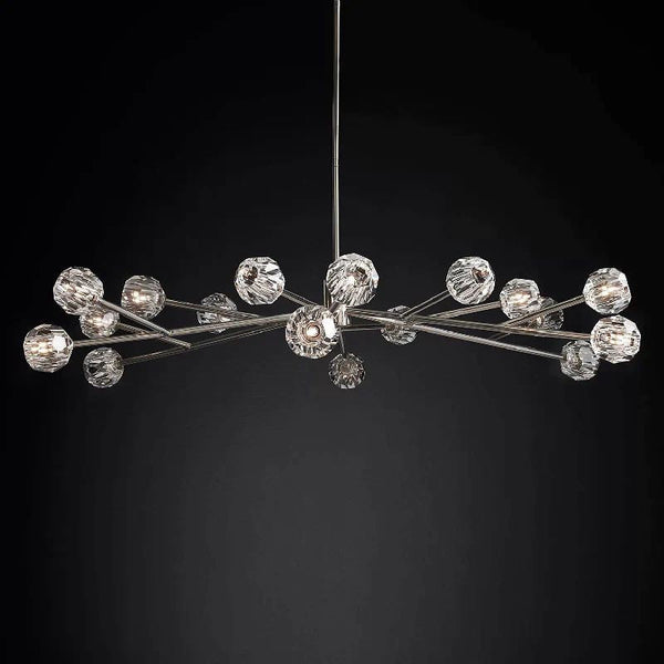 Kristina Glass Round Dining Room Chandelier 72"