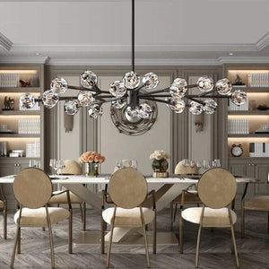 Kristina Glass Round Dining Room Chandelier 72"