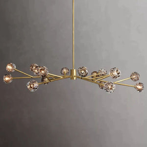 Kristina Glass Round Dining Room Chandelier 72"