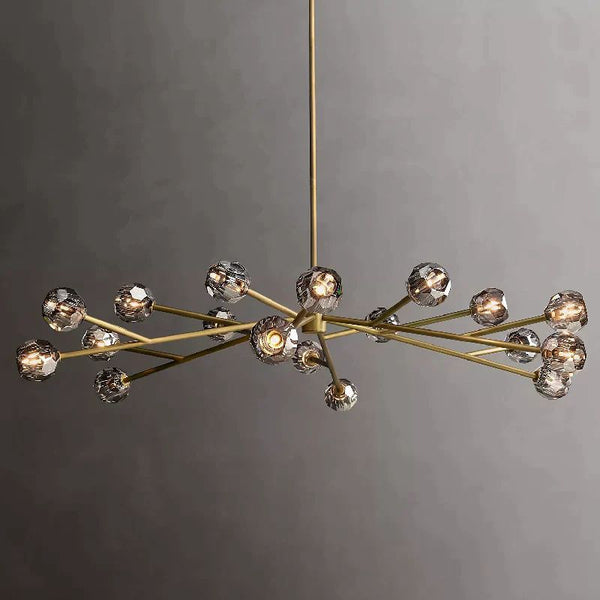 Kristina Glass Round Dining Room Chandelier 72"