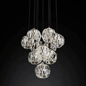 Kristina Glass Round Cluster Chandelier 14"