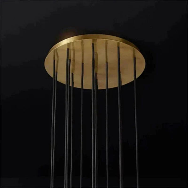 Kristina Glass Round Cluster Chandelier 19"