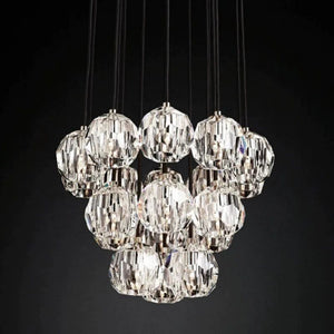 Kristina Glass Round Cluster Chandelier 19"