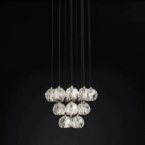 Kristina Glass Round Cluster Chandelier 19"