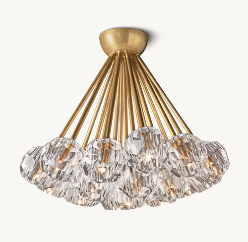 Kristina Cristal Clear Glass Flushmount 24"