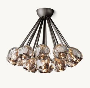 Kristina Cristal Clear Glass Flushmount 24"