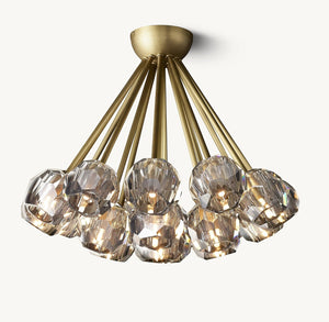 Kristina Cristal Clear Glass Flushmount 24"