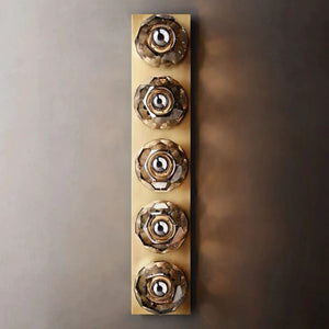 Kristina Smoke Glass Linear Grand Bathroom Wall Sconce