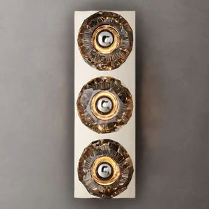 Kristina Smoke Glass Linear Short Bathroom Wall Sconce