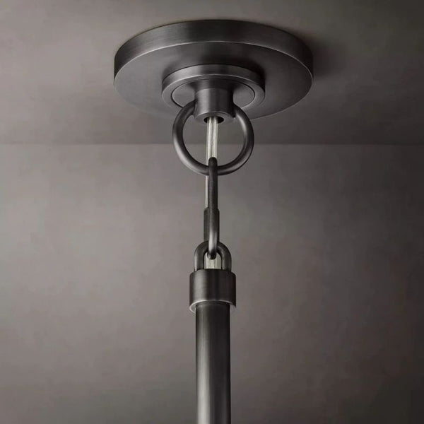 Kristina Smoke Glass Round  Dining Room Chandelier 24"