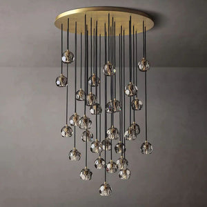 Kristina Smoke Glass Round Cluster Chandelier 40"