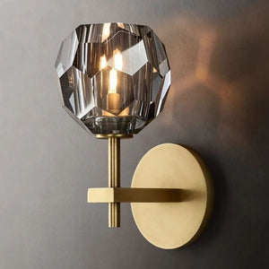 Kristina Smoke Glass Short Wall Sconce