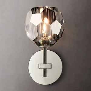 Kristina Smoke Glass Short Wall Sconce