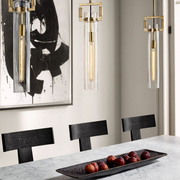 Mechanic Glass Cylinder Dining Room Pendant