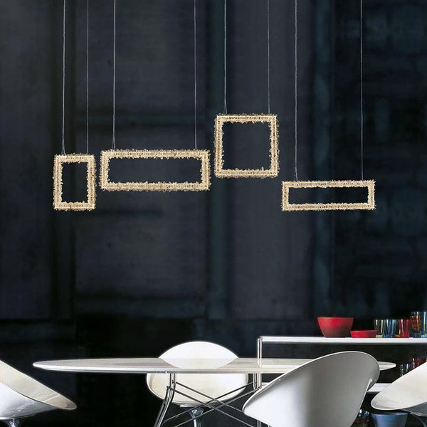 Besy Modern Rock Crystal Dining Room Chandelier