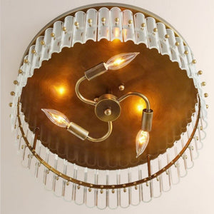 Mallory Crystal Round Flush Mount