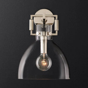 Mechanic Glass Cloche Bedroom Sconce 10''
