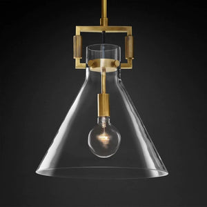 Mechanic Glass Funnel Island Pendant