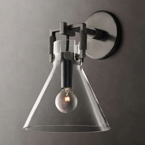 Mechanic Glass Funnel Bedroom Sconce