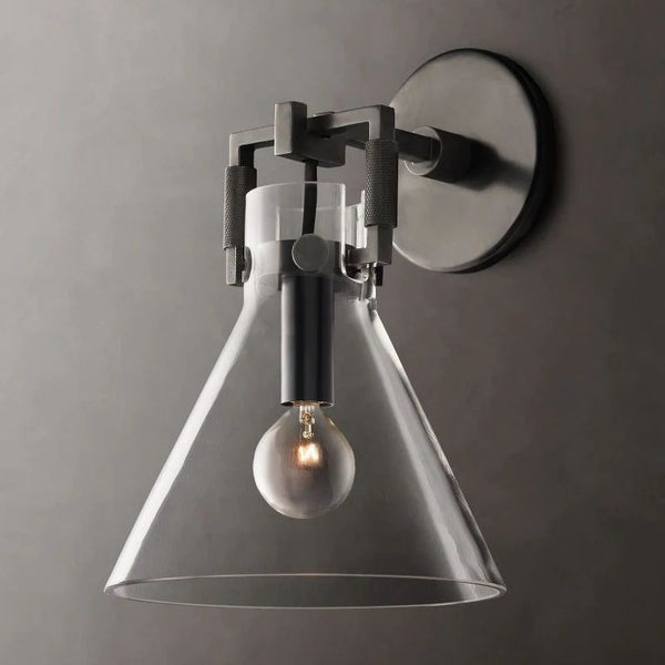 Mechanic Glass Funnel Bedroom Sconce