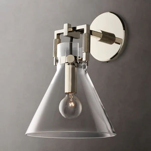 Mechanic Glass Funnel Bedroom Sconce