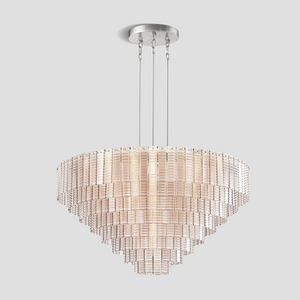 Sina Round Glass Tile Chandelier