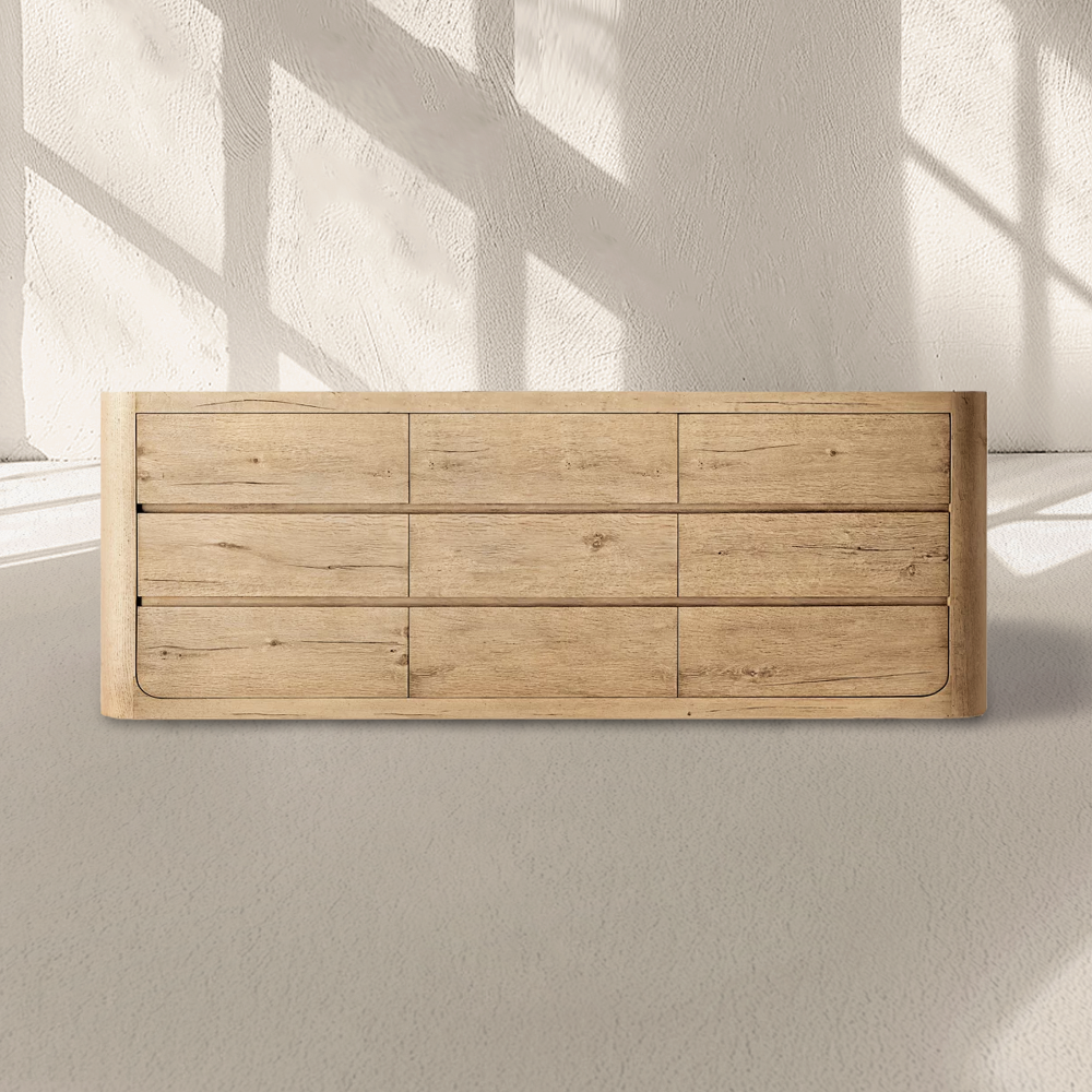Oslo 9-Drawer Dresser,Restoration Hardware,Modern Wood 9-Drawer Dresser