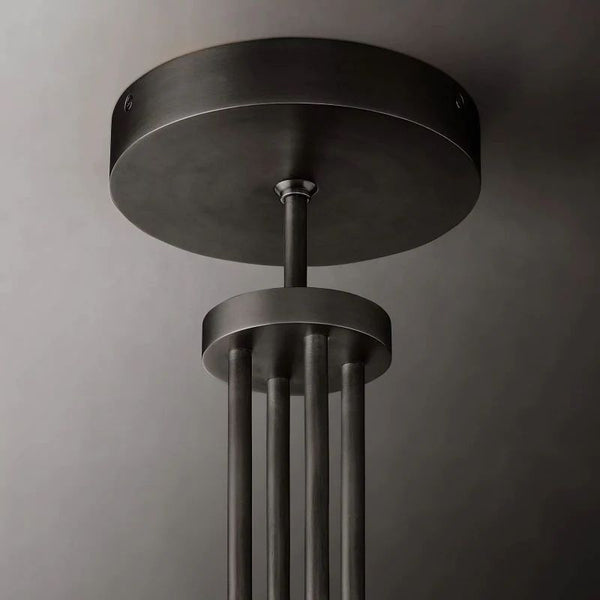 Cannele Glass Round Chandelier 36"