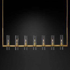 Ravella Blown Glass Linear Chandelier 59"