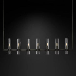 Ravella Blown Glass Linear Chandelier 59"