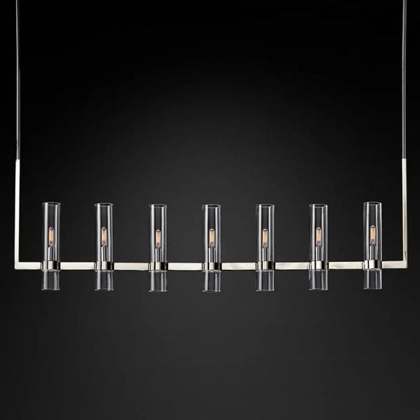 Ravella Blown Glass Linear Chandelier 59"