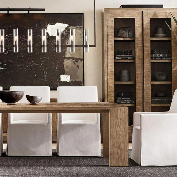 Ravella Blown Glass Linear Chandelier 59"