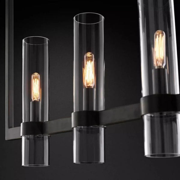 Ravella Blown Glass Linear Chandelier 59"