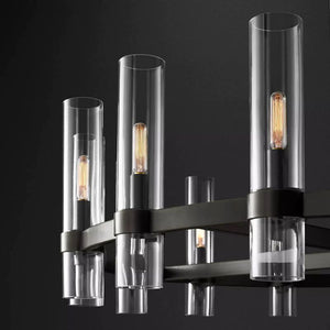 Ravella Blown Glass Round Chandelier 48"