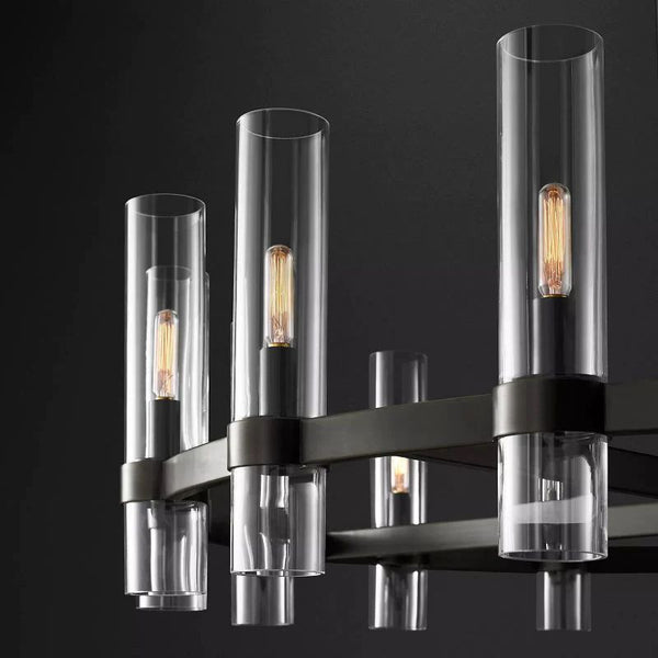 Ravella Blown Glass Round Chandelier 48"