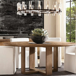 Ravella Blown Glass Round Chandelier 48"