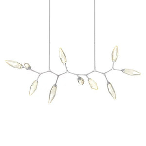 Rock Crystal Modern Branch LED Linear Chandelier