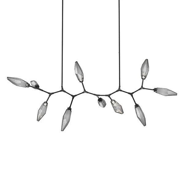 Rock Crystal Modern Branch LED Linear Chandelier