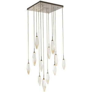 Rock Crystal Square Chandelier