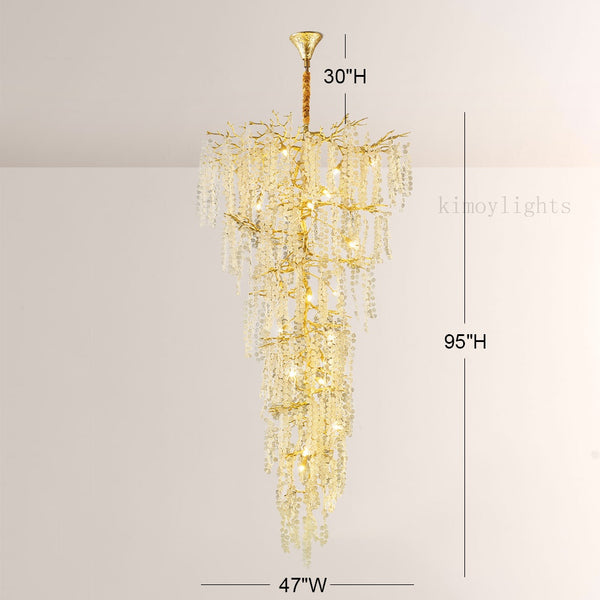 Shiro Noda Crystal Tree Branch Chandelier 95