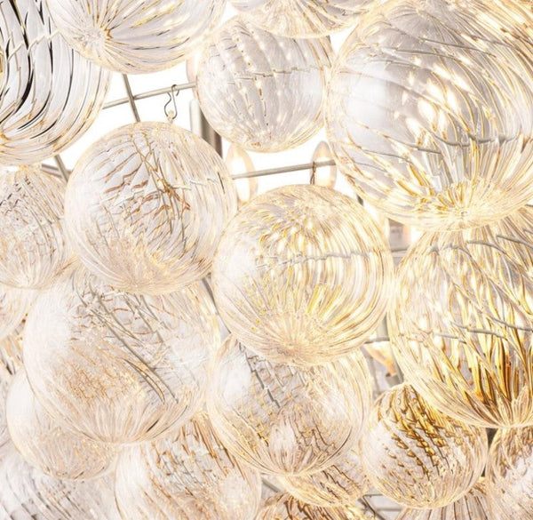 Talia Grape Glass Ball Chandelier