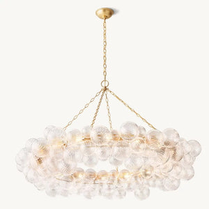 Talia Ring Glass Ball Chandelier 54"