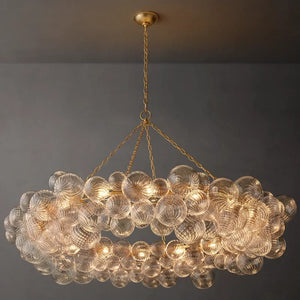 Talia Ring Glass Ball Chandelier 63"
