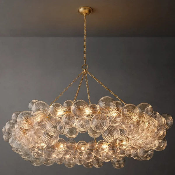 Talia Ring Glass Ball Chandelier 63"