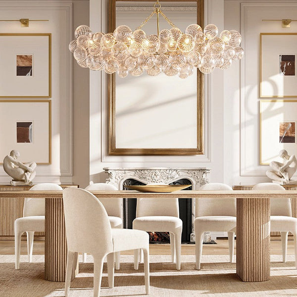 Talia Ring Glass Ball Chandelier 63"