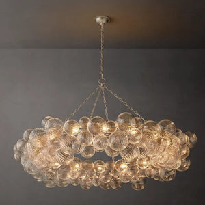 Talia Ring Glass Ball Chandelier 63"