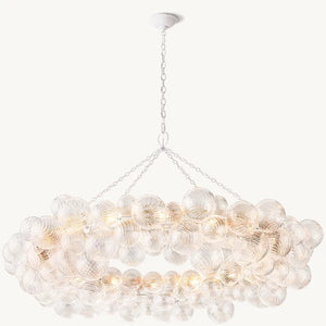 Talia Ring Glass Ball Chandelier 63"